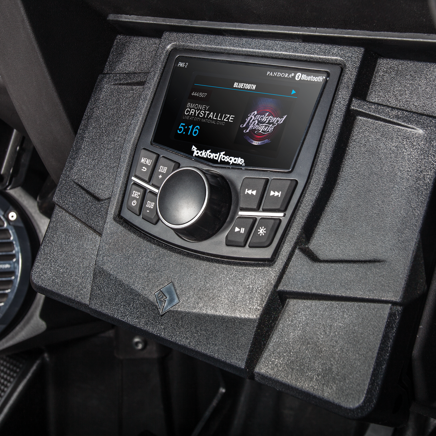 Rockford Fosgate PMX-2 stereo with M2 speakers (600W)
